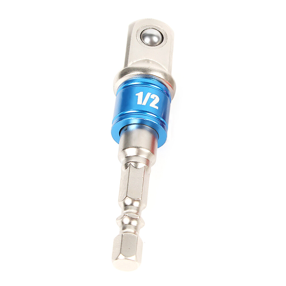 Square Socket Adapter Hex Shank Drill Bit Drill Extension-Blue 7704001424379
