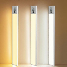 Lámpara LED con sensor de movimiento interior, iluminación inalámbrica debajo del gabinete, Control de distancia de luz