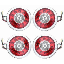 Anhänger-Heckbrems-Stopp-Blinker, 4 Stück, 19 LEDs, 12 V/24 V, für LKW, Transporter, Wohnwagen, wasserabweisend, stoßfe