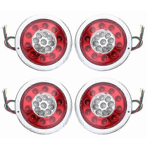 Ρυμουλκούμενο πίσω φρένο φρένων στροφής, 4 Pack 19 LED 12V/24V για Truck Van Caravan,