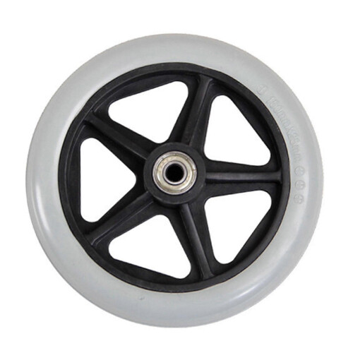 (grey, 6) Rodas dianteiras para cadeira de rodas 2 unidades 6/7/8 polegadas, compatível com maioria das cadeiras de rodas elétricas, material PVC
