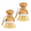 Bamboo Palm Dish Dish Scrub Scrub Set 2 για καθαρισμό ταψιών, νεροχύτες κουζίνας και 1