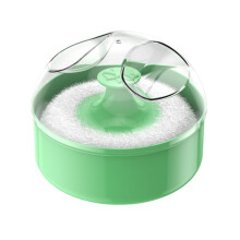 Baby Body Powder Puff Container Empty Loose Powder Box-Green