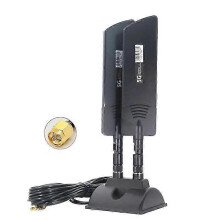 Antenne externe de routeur extérieur 42dBi 5G, 600-6000 MHz, câble RG174 de 5 m, connecteur SMA TS9, base magnétique, c