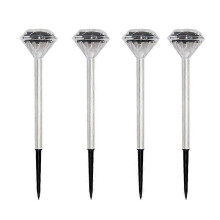 4-Piece Solar Garden Stake Lights, Outdoor LED Path Lights for Yard and Walkway