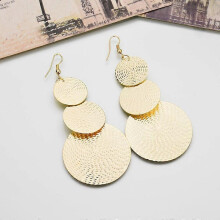 Goldene große Boho-Anhänger-Ohrringe für Frauen, modische Statement-Ohrhänger für den täglichen Gebrauch