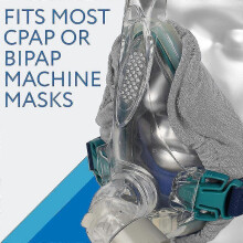 (Blue) CPAP Mask Liners, 4-Pack Reusable Cotton Covers Compatible with Most Masks for Stability, Soft Skin Contact