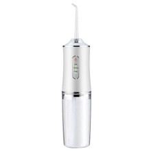 (White) Electric Water Flosser Portable Oral Irrigator 3 Modes IPX7 Waterproof 220ml Tank