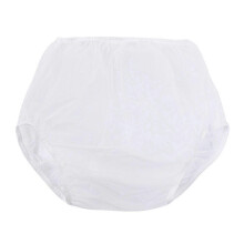 (White, S) Plastic Pants Waterproof Diaper Cover for Incontinence, Postpartum & Elderly Care