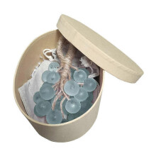 (blue with box, 1pcs) Grape Soap on Rope Handmade Cluster Shaped Decorative Soap Bar for Home Decor