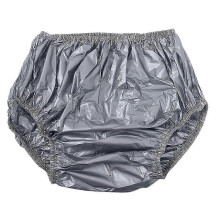 (Gray, XL) Plastic Pants Waterproof Diaper Cover for Incontinence, Postpartum & Elderly Care