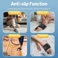 (Left foot) Toe Separator Bunion Corrector Orthopedic Hallux Valgus Adjuster Foot Care
