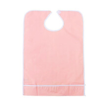 (pink, style1) Adult Bibs for Women Washable Reusable Waterproof Clothing Protector with Food Collector