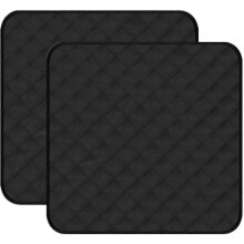(Black) Washable Waterproof Incontinence Chair Seat Protector, 22x21in Quilted Reusable Pad for Car Seat Wheelchair Sofa Baby Care Pet Use