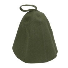 (Green) Wool Hair Drying Sauna Cap for Blow Dryer, Breathable, Elastic, Quick Water Absorption