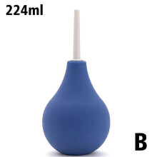 (224ml) Tragbares Einlaufset, 89 ml, 160 ml, 224 ml, Schwarz/Blau, Darmreinigung zur Linderung von Verstopfung, hygienische Reise-Darmpflege