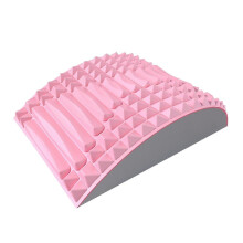 (Pink) Posilňovač krku a chrbta, EVA bedrová opierka, masážny prístroj na úľavu bolesti, korektor na dekompresiu chrbtice, 30 x 25 x 10 cm