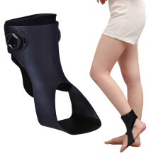(Left-L) Fußheberorthese, verstellbare AFO-Knöchelschiene, schwarzes Polypropylen, S, M, L, XL, abnehmbar, handwaschbar, verbessert den Gang