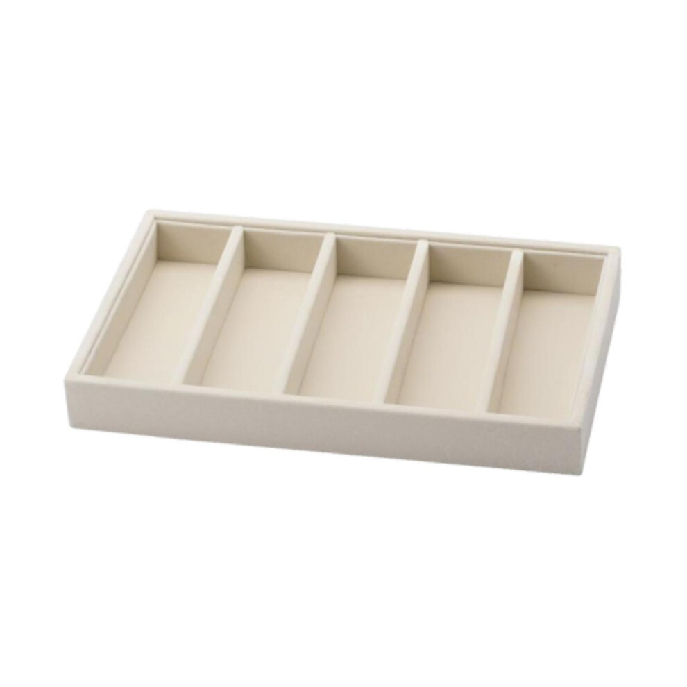 (yellow) Sunglasses Organizer Tray 5 Slots Stackable Sturdy Velvet Eyeglasses Display