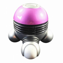 (Purple) Bezdrôtový ručný elektrický masážny prístroj s LED svetlami, prenosný na svalové napätie