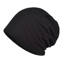 (Black) Unisex Cotton Sleep Hat, Lightweight Moisture Wicking Portable Brimless Bonnet for Hiking Daily Wear, Beige, 54-60cm