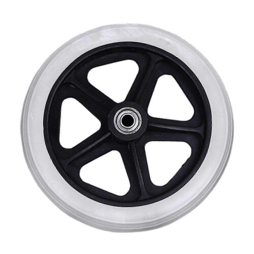 (black, 8) Rodas dianteiras para cadeira de rodas 2 unidades 6/7/8 polegadas, compatível com maioria das cadeiras de rodas elétricas, material PVC