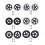 (black, 6) Rodas dianteiras para cadeira de rodas 2 unidades 6/7/8 polegadas, compatível com maioria das cadeiras de rodas elétricas, material PVC 1