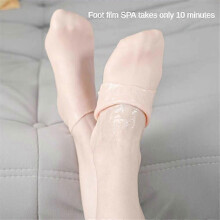 (Pink) Silicone Socks for Moisturizing Foot Care, Anti-Slip Elastic Gel Sleeves, White Pink Skin Color