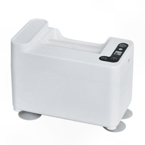 (White) Automatic Toothpaste Dispenser Touchless USB Rechargeable Adjustable White Type-C