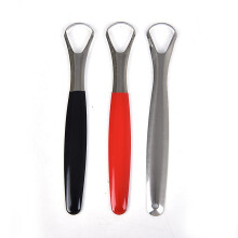 (Black) Stainless Steel Tongue Cleaner, Reusable Tongue Scraper, Reaches Hard-to-access Areas for Oral Cleaning, Removes Tongue Bacteria Residue