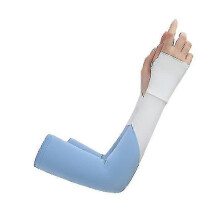 (blue) Mangas de seda helada con protección solar para montar a caballo al aire libre.