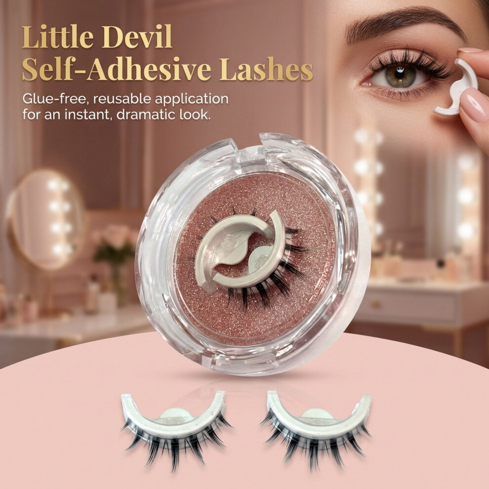 Dcph-Clothing Devil Style Self-Adhesive False Eyelashes
