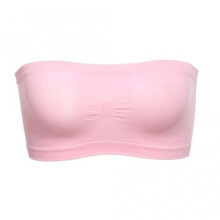 (pink, L) Damen-Bandeau-BH, trägerlos, nahtlos, atmungsaktiv, lichtundurchlässig, Nylon-Spandex, verschiedene Größen