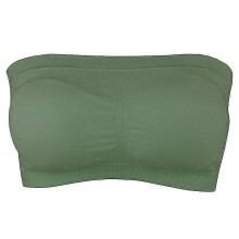 (green, 2XL) Reggiseno a fascia senza spalline e senza cuciture, in nylon e spandex traspirante e impermeabile, disponibile in diverse taglie.