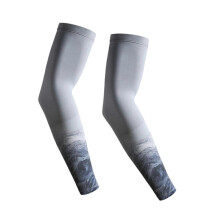 (Dark gray ice seal) Brazaletes de seda helada, protectores solares largos para brazos, fibra de poliéster, para correr, pescar y andar en bicicleta.
