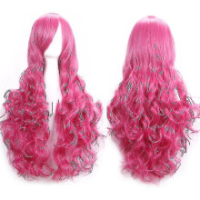 (Rose Red) Dámska dlhá kučeravá parochňa na celú hlavu 80 cm 31 palcov syntetická vlnitá parochňa pre anime cosplay párty