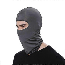 (Dark gray, 1 Pcs) Tactical Full Face Balaclava Polyester One Size for Paintball Hiking Fishing Snowboarding Year-round Unisex