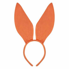 (Orange) Easter Bunny Long Ear Headband, Soft Cloth Plastic, 7 Color Options, 21x34cm, Cosplay Party Hair Accessory