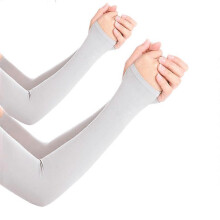 (grey) Mangas protectoras solares UV, 90% nailon 10% elastano, transpirables, para hombres y mujeres actividades al aire libre