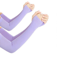 (Purple) Mangas protectoras solares UV, 90% nailon 10% elastano, transpirables, para hombres y mujeres actividades al aire libre