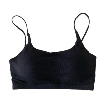 (Pink Free Size) Biustonosz typu U Back, damski bawełniany bez fiszbin, usztywniany, do codziennego noszenia i sportu