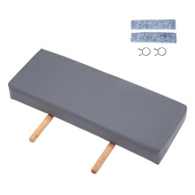(gray) Verlängerung für Massageliegen, verstellbar, tragbar, aus PU-Lederschwamm, für große Benutzer, Heim und Salon Spa
```