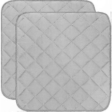 (Grey) Washable Waterproof Seat Pads, Non-Slip Incontinence Chair Protectors, 2 Pack, 22x21 Inches
