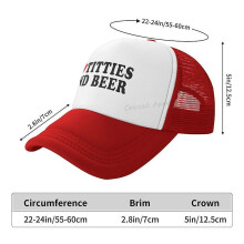 (9) Gorra de camionero, estampado "I Heart Titties And Beer", unisex, ajustable, talla única, poliéster, informal, para exteriores.