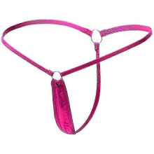 (Rose Red, L) Tanga de mujer de talle bajo con tirantes finos, forro de algodón en la entrepierna, disponible en varios tamaños y colores.