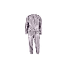 (Silver, S) Traje de sauna para hombres y mujeres, ajustable transpirable, aislamiento térmico, varios tamaños, color negro y plata