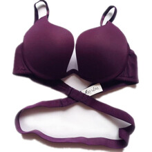 (Purple, 38D) Damen-Push-up-BH mit tiefem U-Ausschnitt, wandelbar und vielseitig tragbar, Nylon-Spandex, Haken- und Ösenverschluss, nur Handwäsche
