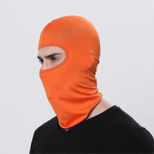 (Orange) Motorcycle Face Mask Balaclava Unisex Polyester Windproof Sunscreen Fast Drying for Motorcycling Cycling Ski Outdoor Activities