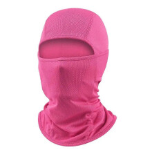 (B-rose red) Balaclava Ski Mask, Distressed Knitted Full Face Windproof Warm Mask for Skiing Hiking Hunting, Unisex Adult One Size