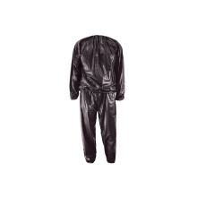 (Black, M) Traje de sauna para hombres y mujeres, ajustable transpirable, aislamiento térmico, varios tamaños, color negro y plata